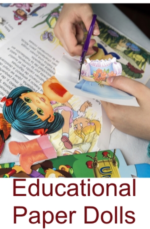 educational paper doll books