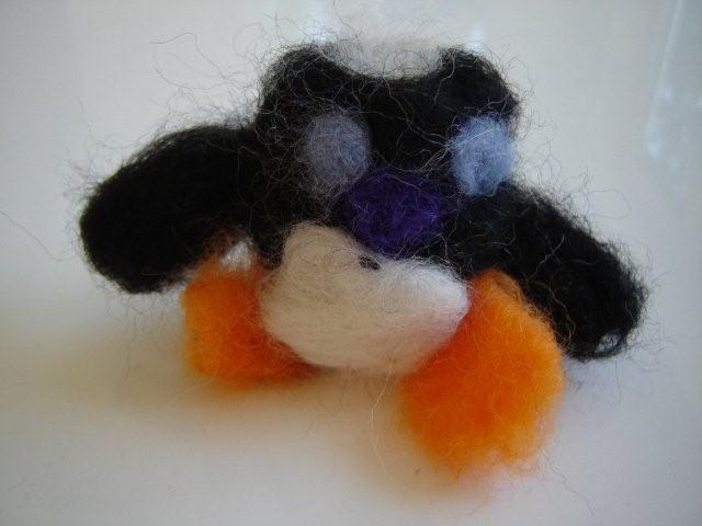 Needlefelted Penguin.