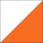 orienteering for kids checkpoint flag - white and orange